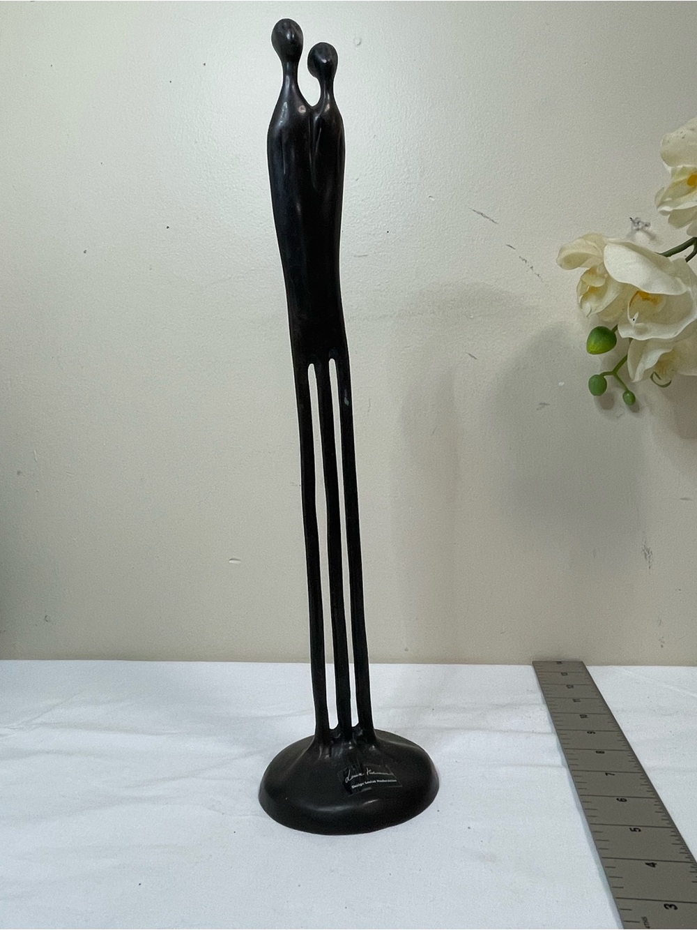 Vintage IKEA Louise Hederstrom Two Become One Metal Couple Sculpture MCM 17"